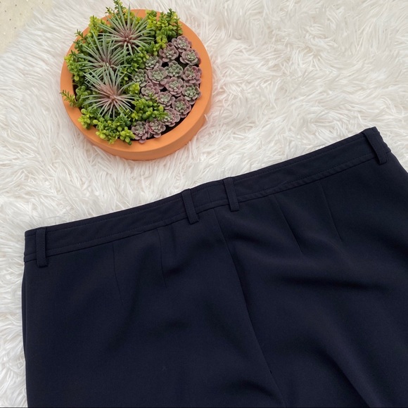 St. John Jennifer Navy Blue Slit Ankle Dress Pants - Picture 6 of 13